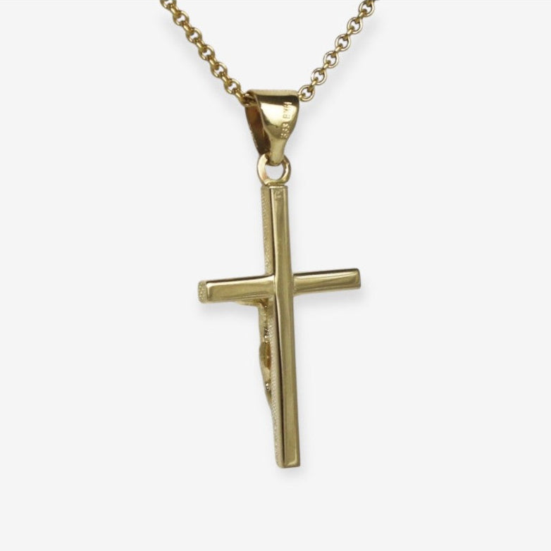Vedhæng med kors i 8 karat guld ~34,9 mm i højden