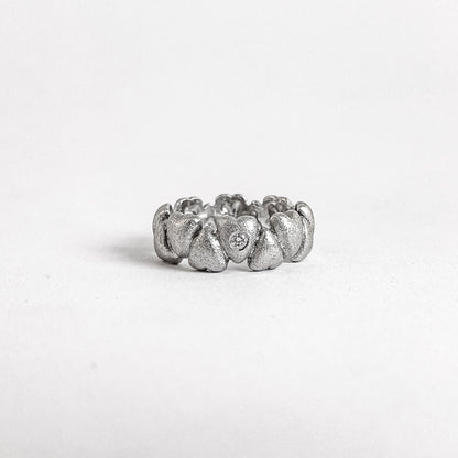 14 karat hvidguldsring med brillant 0,05ct. | Str. 56