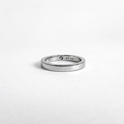 14 karat hvidguld alliancering med brillant 0,05ct. | Str. 55