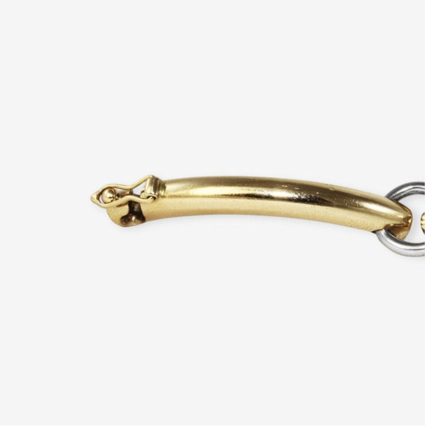 Armbånd i 14 karat guld og hvidguld håndlavet af Heiniz Leth
