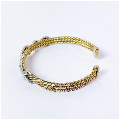 Armbånd med brillanter i 14 karat guld og hvidguld