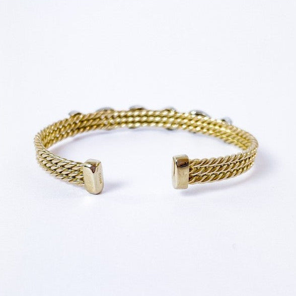 Armbånd med brillanter i 14 karat guld og hvidguld