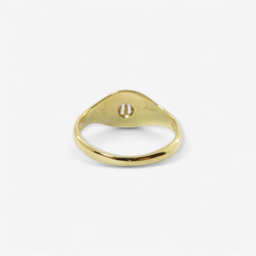 14 karat ring med brillant | Str. 53