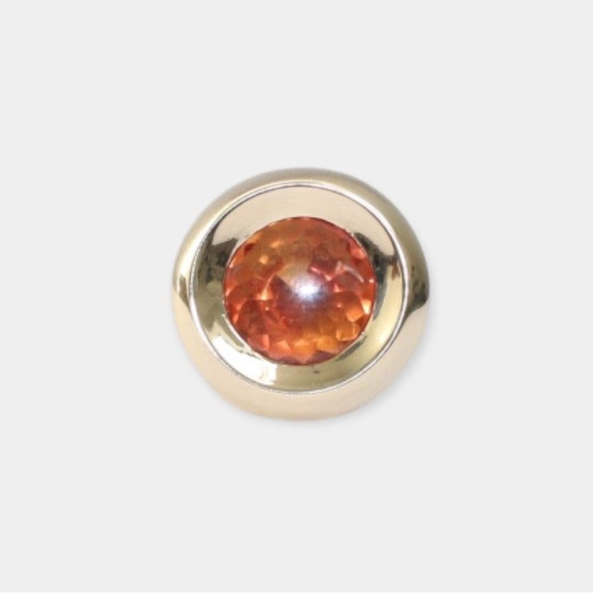 14 karat ring med orange sten | Str. 50,5