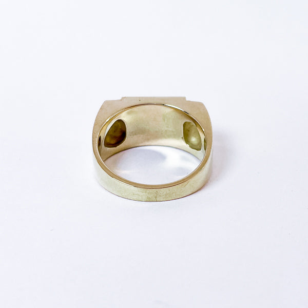 Herrering i 14k guld med brillanter | Str. 62