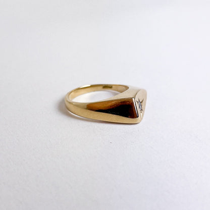 14 karat ring med zirkon | Str. 47