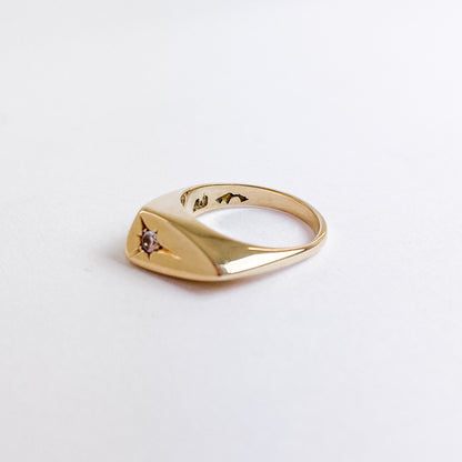 14 karat ring med zirkon | Str. 47