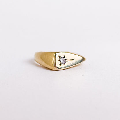 14 karat ring med zirkon | Str. 47