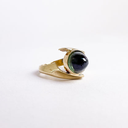 14 karat ring med turmalin | Str. 53