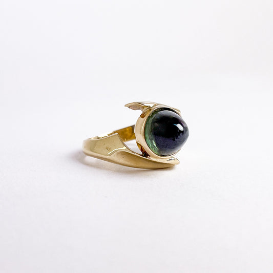 14 karat ring med turmalin | Str. 53
