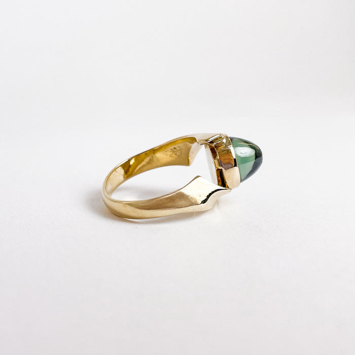 14 karat ring med turmalin | Str. 53