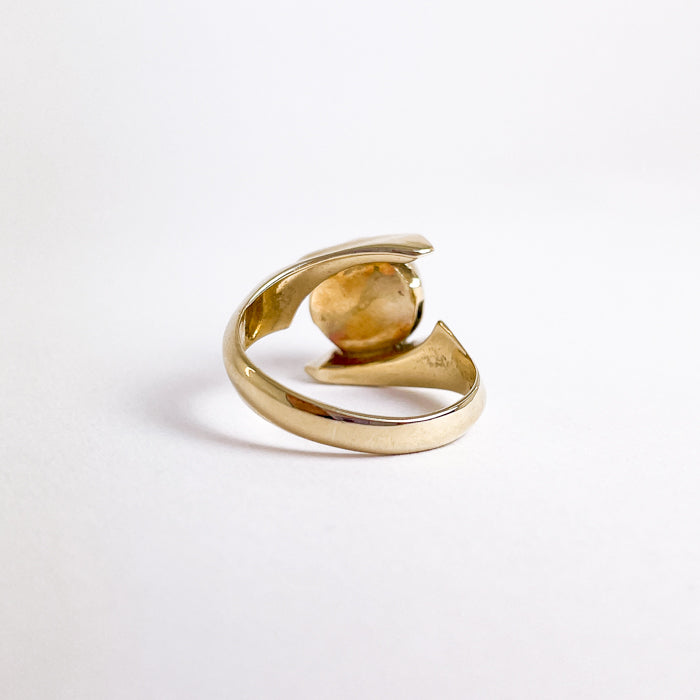 14 karat ring med turmalin | Str. 53