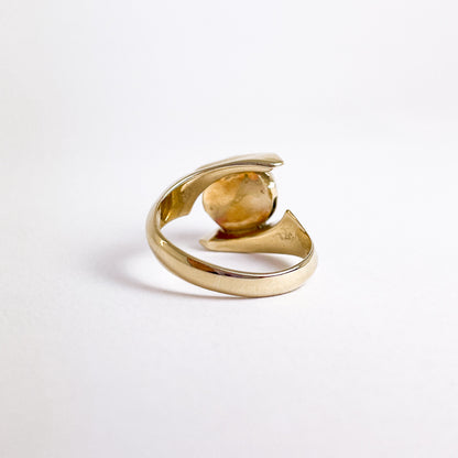 14 karat ring med turmalin | Str. 53