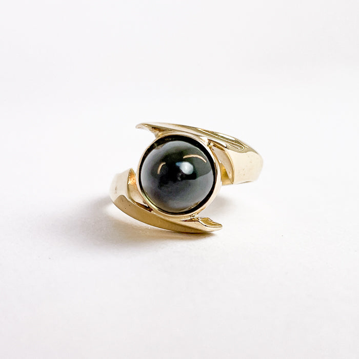 14 karat ring med turmalin | Str. 53