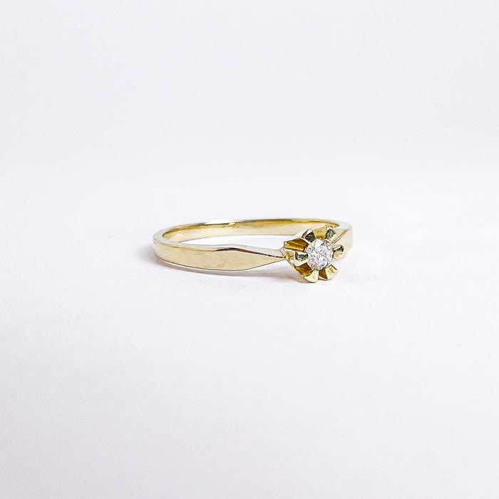 14 kt. guld ring med brillant – Eternity | Str. 54