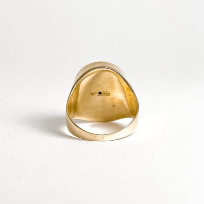 14 karat ring med opal  | Str. 53