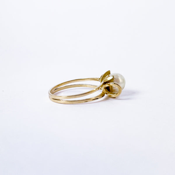 14 karat ring med kulturperle | Str. 52