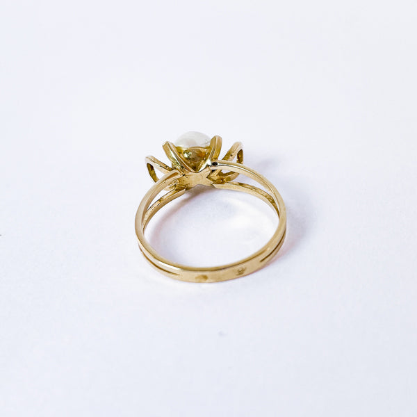 14 karat ring med kulturperle | Str. 52