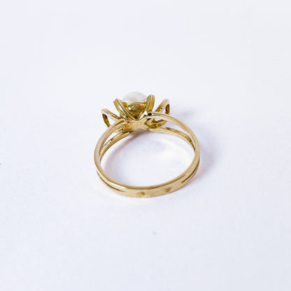 14 karat ring med kulturperle | Str. 52