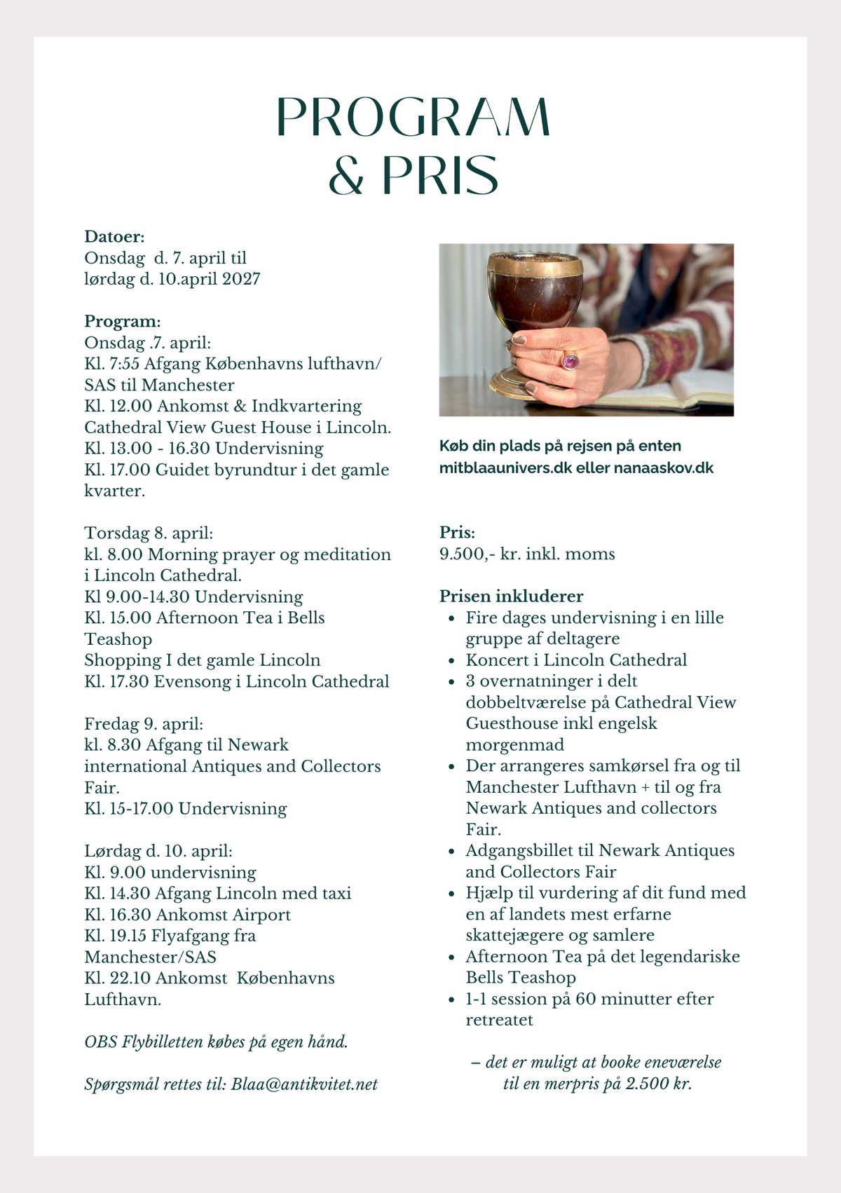 England Retreat - The Quest |  7.-10. april 2027