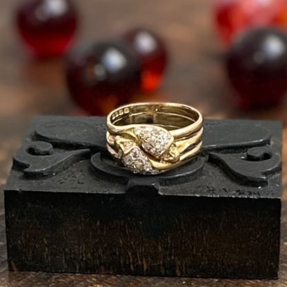14 karat ring med diamanter | str. 64