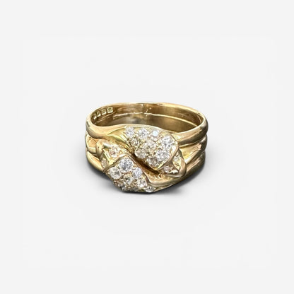 14 karat ring med diamanter | str. 64