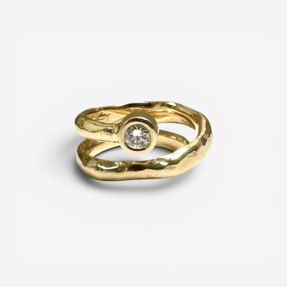 14 karat ring med brillant | str. 58