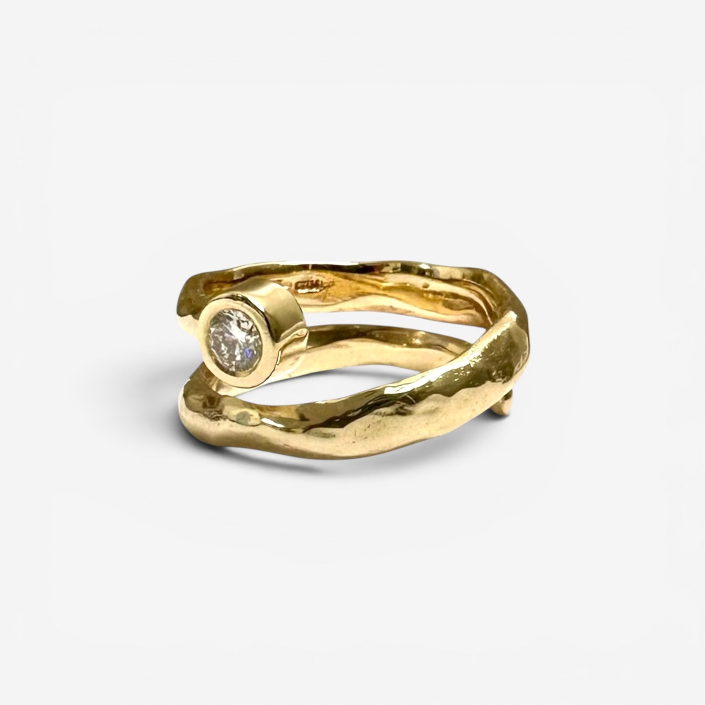 14 karat ring med brillant | str. 58
