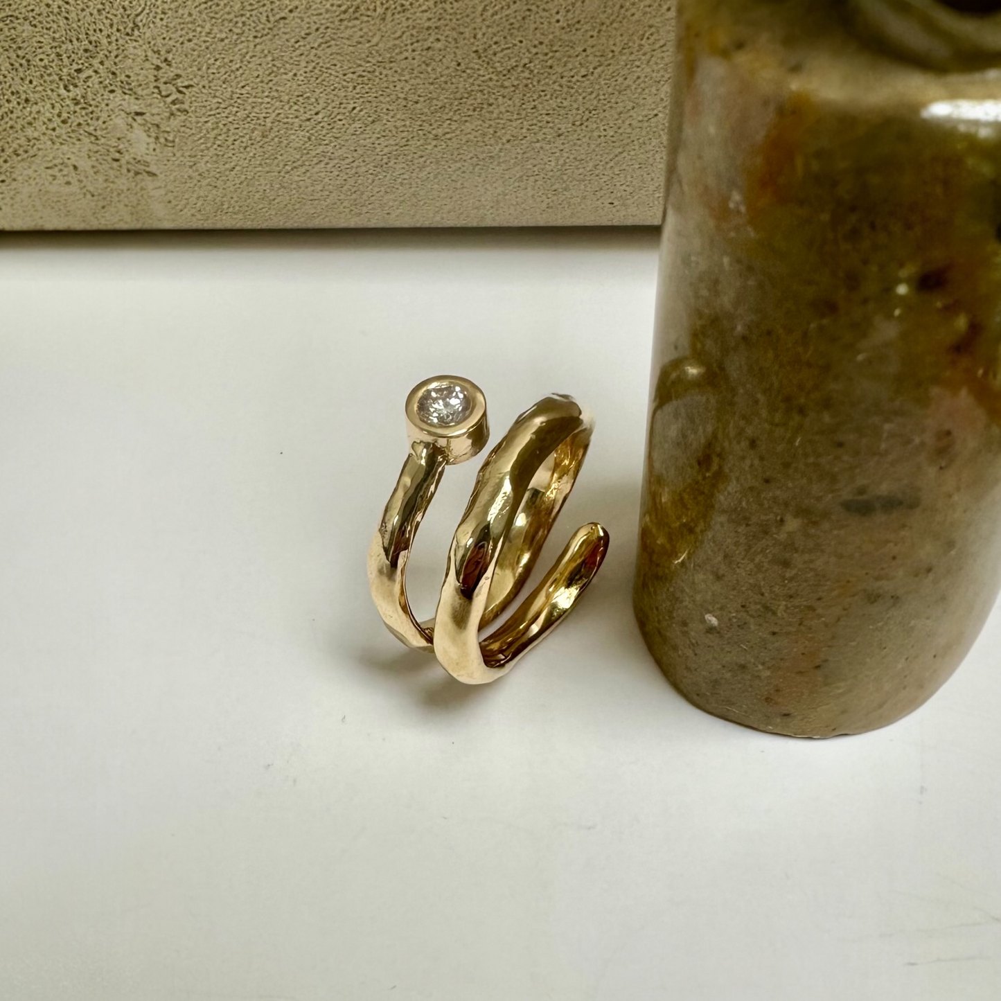 14 karat ring med brillant | str. 58