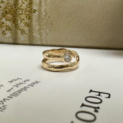 14 karat ring med brillant | str. 58