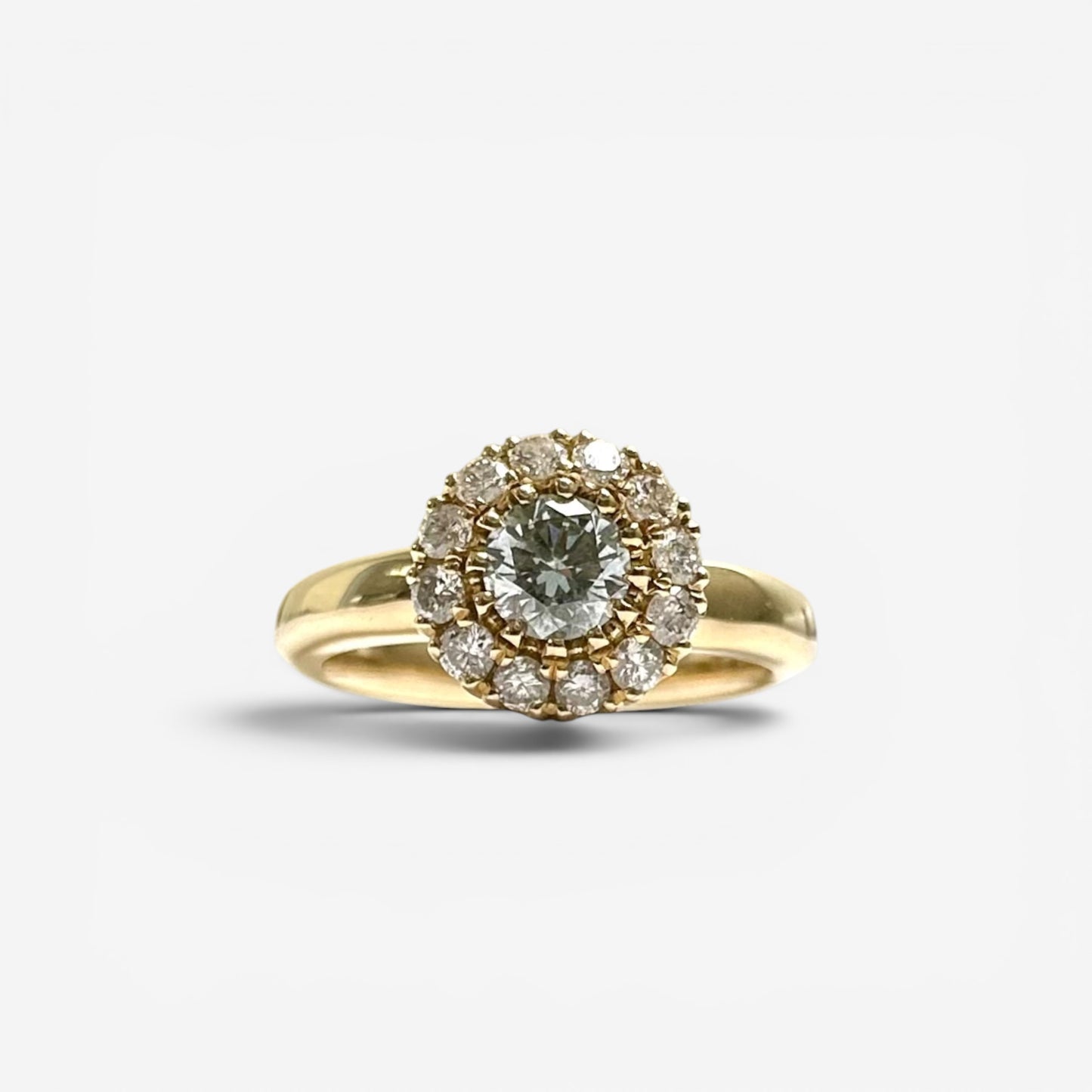 14 karat ring med brillanter | str. 54