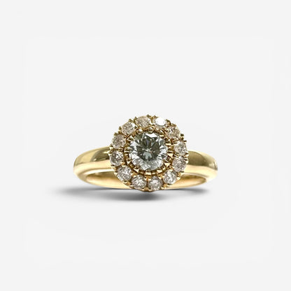 14 karat ring med brillanter | str. 54