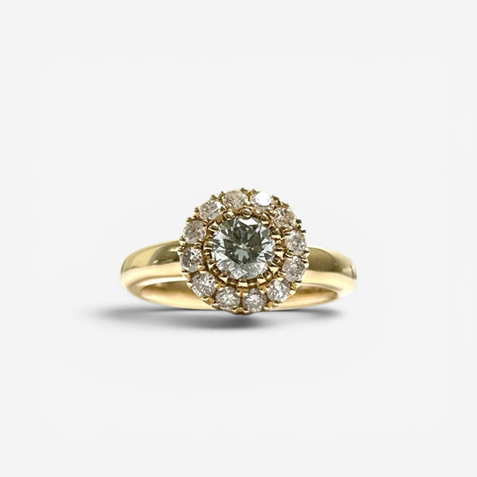 14 karat ring med brillanter | str. 54