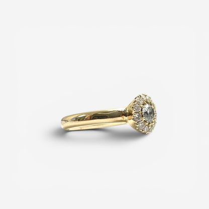 14 karat ring med brillanter | str. 54