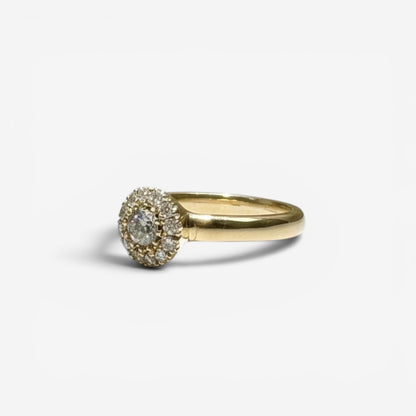14 karat ring med brillanter | str. 54